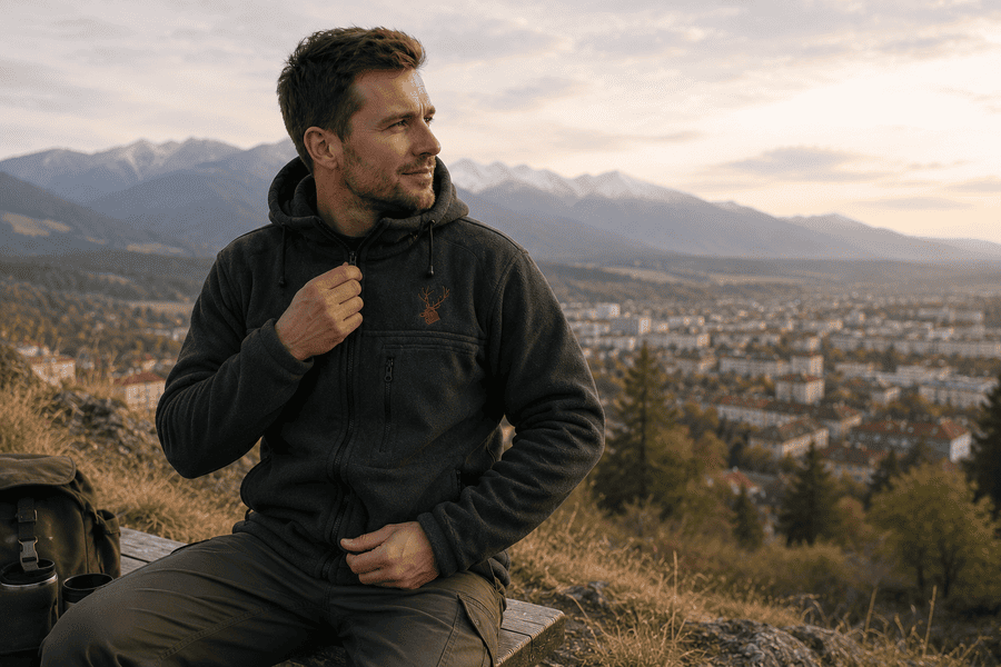 bunda fleece zateplená s vyš.motívom mk